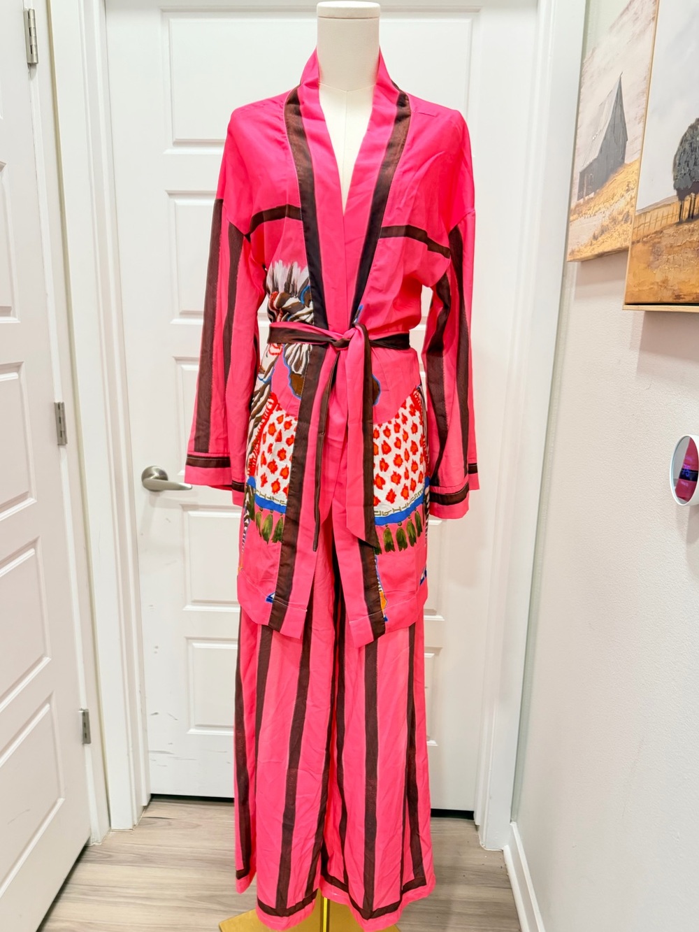 Nice to Meet You Vibrant Pink Zebra Print Two-Piece Lounge Set - Picture 2 of 12